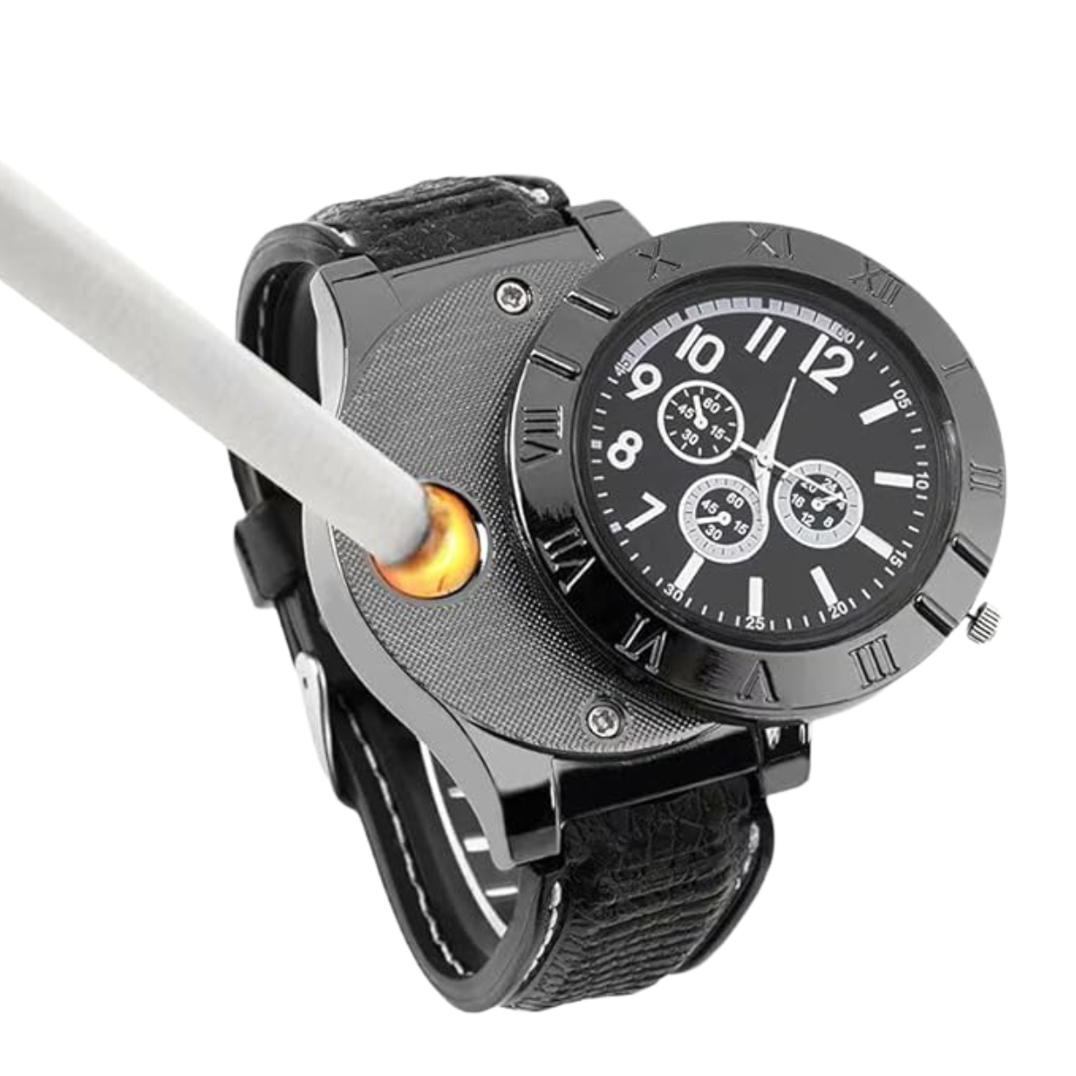 New Military USB Lighter Watch Men's